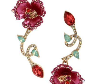 You are currently viewing Unique Betsey Johnson 3 colored stones Stud Earring