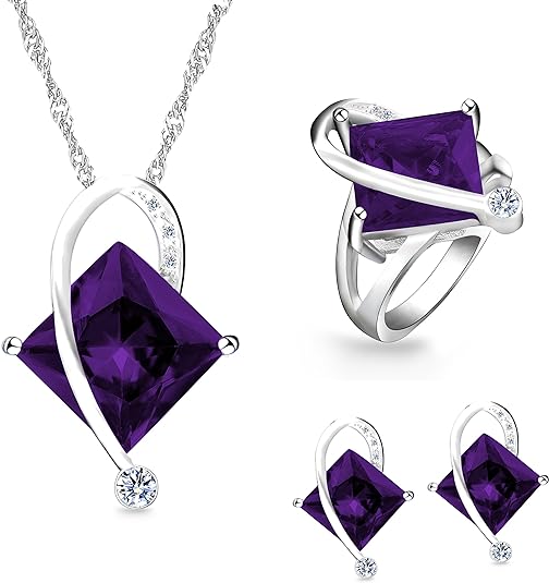 Read more about the article Dynamic Square Crystal Necklace Jewelry Set in 4 colour