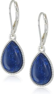 Denim Tear Drop Earrings