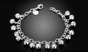 Aimys 925 Sterling Silver Adjustable Bells Chain Bracelet/Anklet 